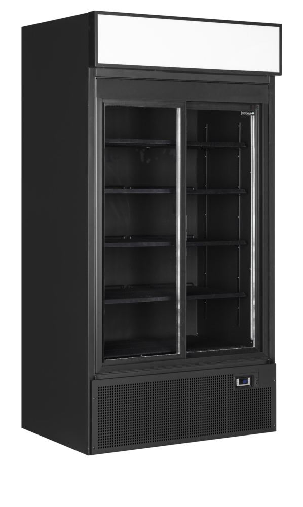 TEFCOLD FSC1000S BLACK Glass Door Merchandiser