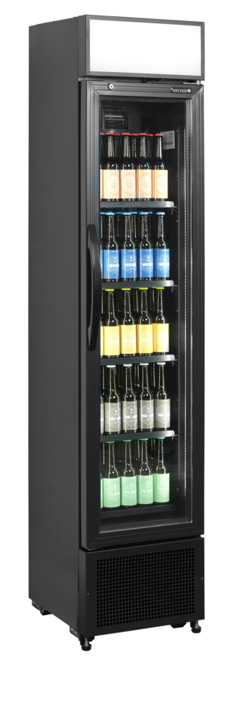 TEFCOLD FSC175H BLACK Slimline Glass Door Merchandiser - Image 2