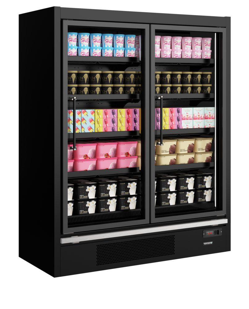 TEFCOLD Galaxy+ GPF2D Black Glass Door Freezer - Image 2
