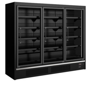 TEFCOLD Galaxy+ GPF3D Black Glass Door Freezer