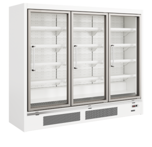 TEFCOLD Galaxy+ GPF3D White Glass Door Freezer