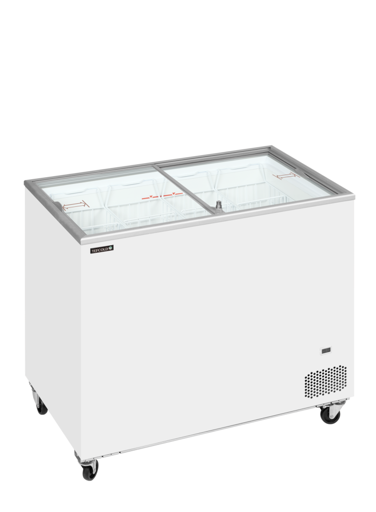TEFCOLD IC301SC Sliding Flat Glass Lid Chest Freezer