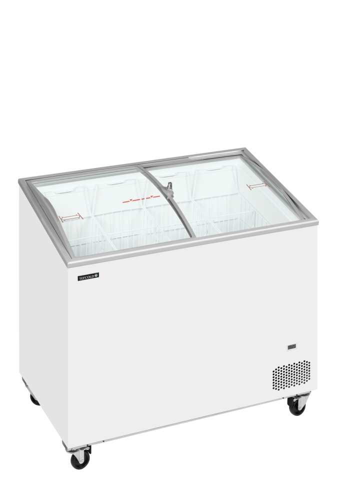 TEFCOLD IC301SCEB Sliding Curved Glass Lid Chest Freezer
