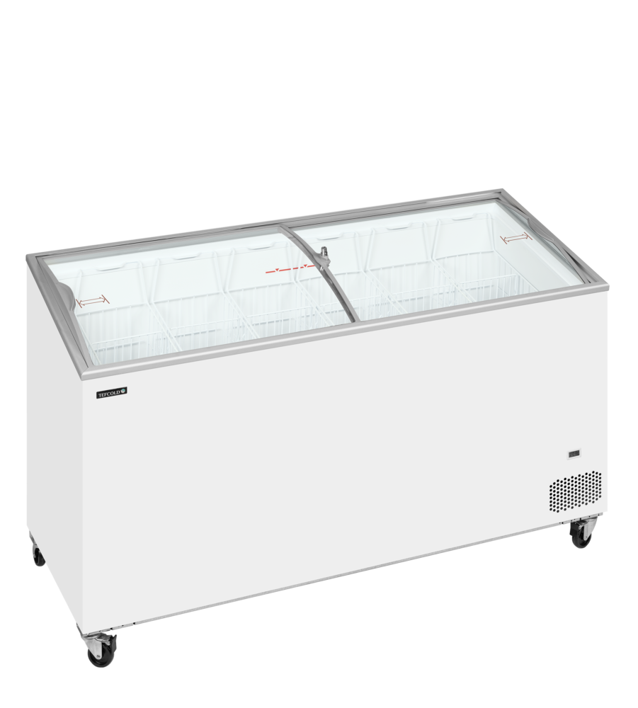 TEFCOLD IC501SCEB Sliding Curved Glass Lid Chest Freezer
