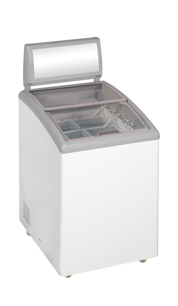 TEFCOLD IDC152C-W1 Sliding Curved Glass Lid Chest Freezer