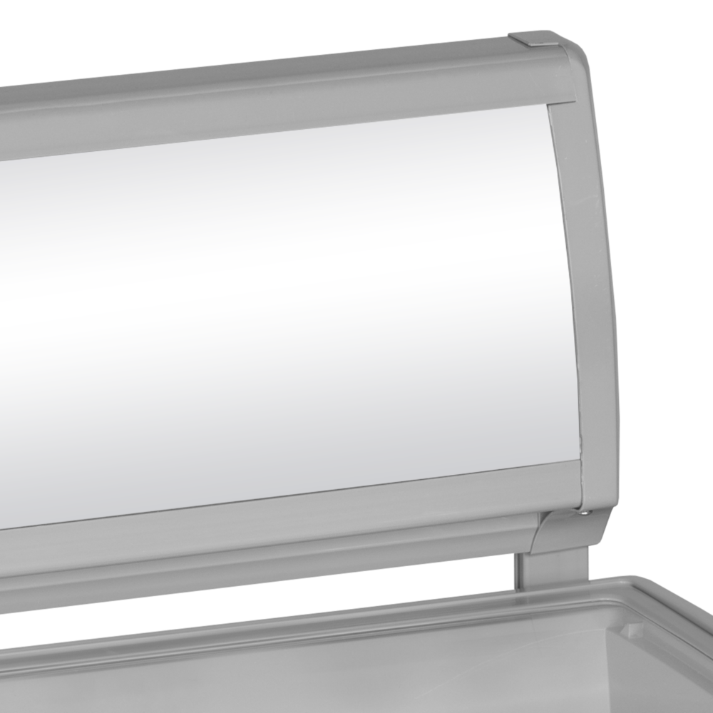 TEFCOLD IDC152C-W1 Sliding Curved Glass Lid Chest Freezer - Image 3