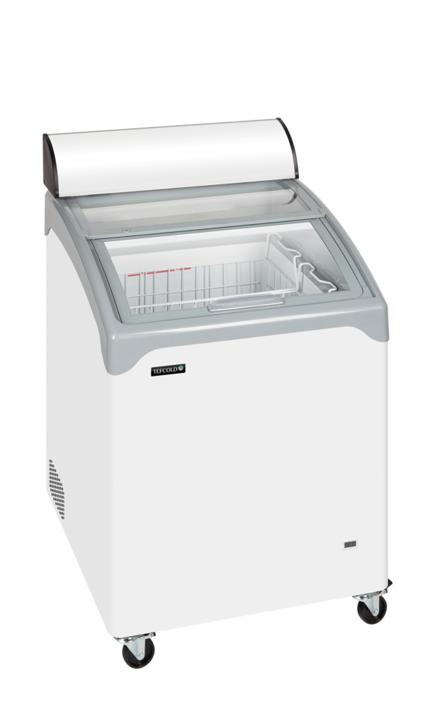 TEFCOLD NIC101CP Sliding Curved Glass Lid Chest Freezer