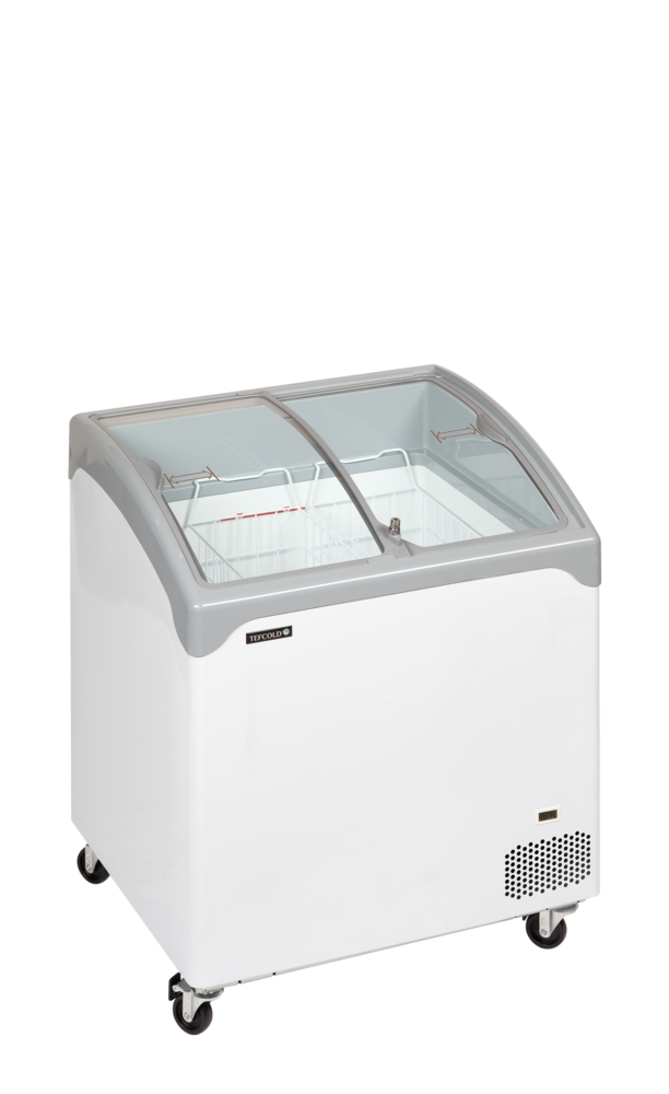 TEFCOLD NIC201SCEB Sliding Curved Glass Lid Chest Freezer