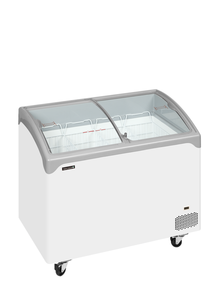 TEFCOLD NIC301SCEB Sliding Curved Glass Lid Chest Freezer
