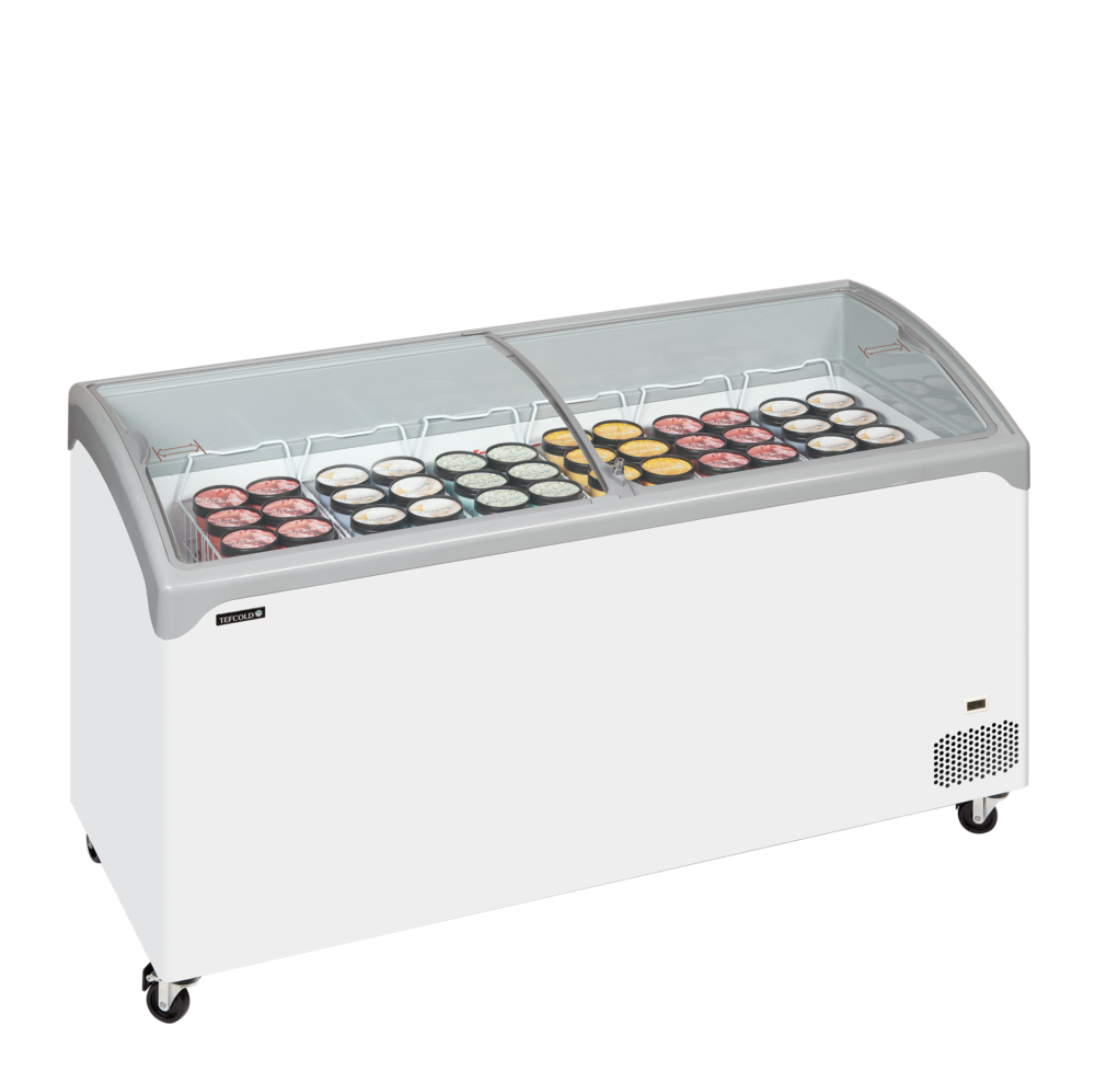TEFCOLD NIC501SCEB Sliding Curved Glass Lid Chest Freezer - Image 2