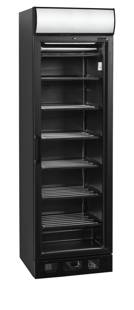 TEFCOLD UFSC371GCP Black Glass Door Freezer